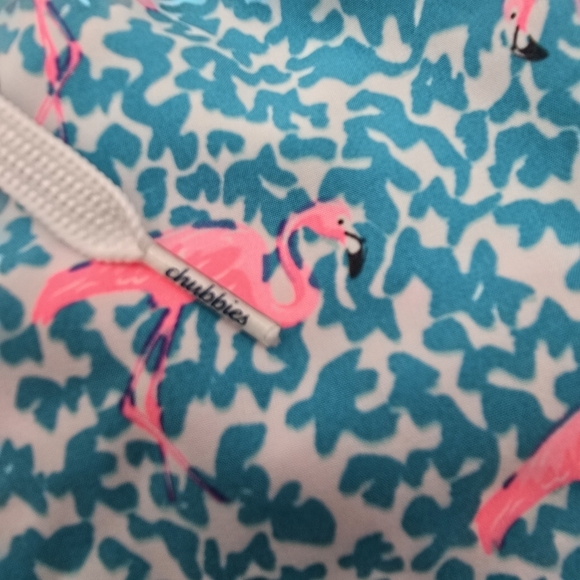 Chubbies Swim Trunks Mens Pink Blue Domingos Flamingos Boxer Shorts Liner - Picture 10 of 16